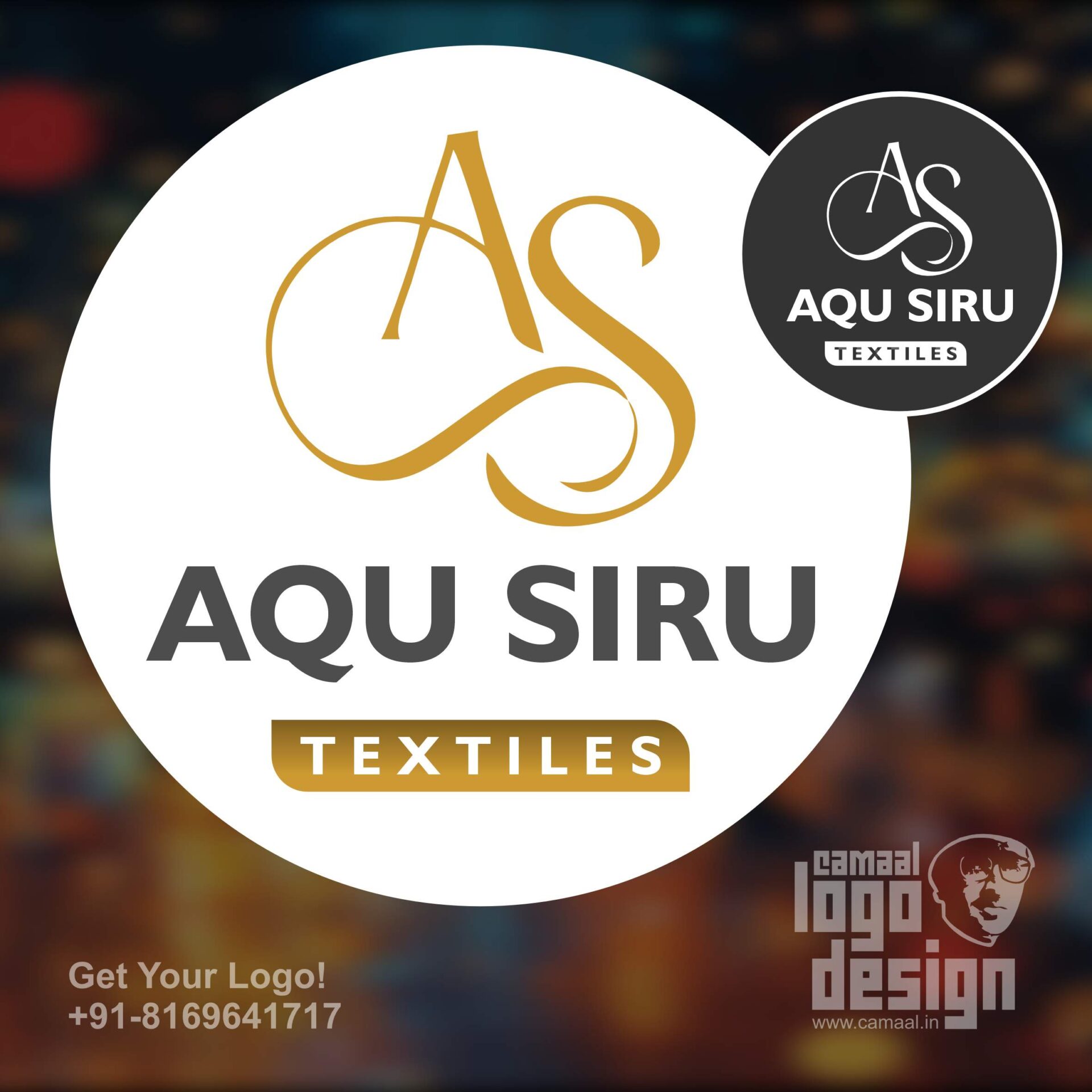 Logo & Visiting Card Design for Aqu Siru Textiles